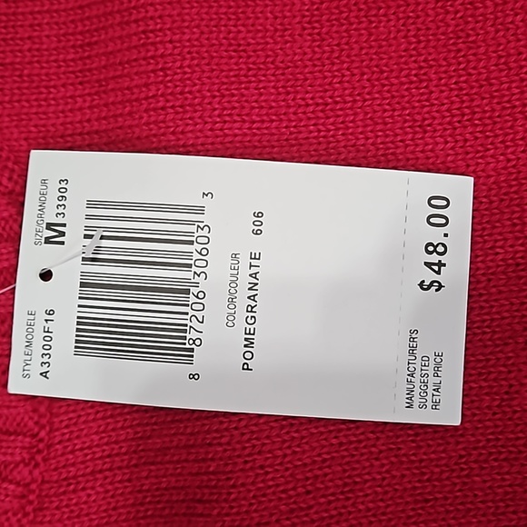 Jeanne Pierre,  Pomegranate, sweater,  size medium - Picture 3 of 9